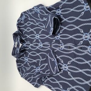 Chico's No-Iron Chic Stretch Equestrian Print Tunic Size 8 (Chico's Size 1)